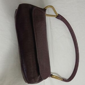 Bueno Dark Brown Shoulder Bag with Gold Accents